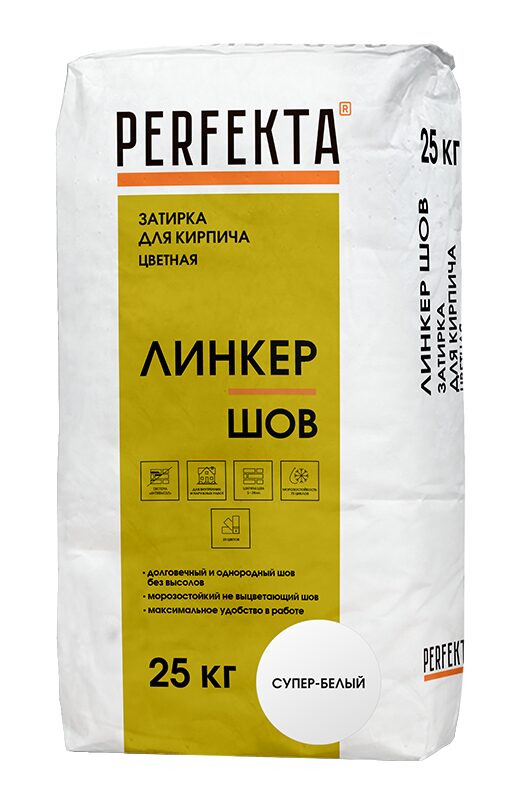 Затирка цветная Линкер Шов супер-белый, 25 кг