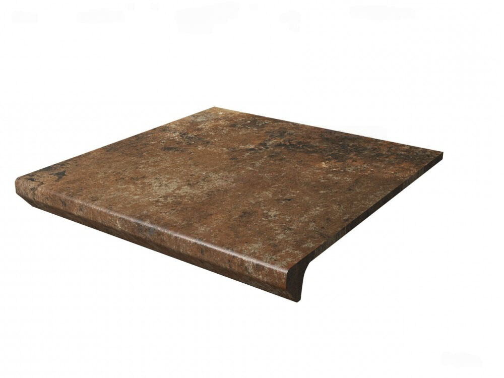 Ступень для крыльца с капиносом Paradyz Arteon Brown 330х300х11 мм