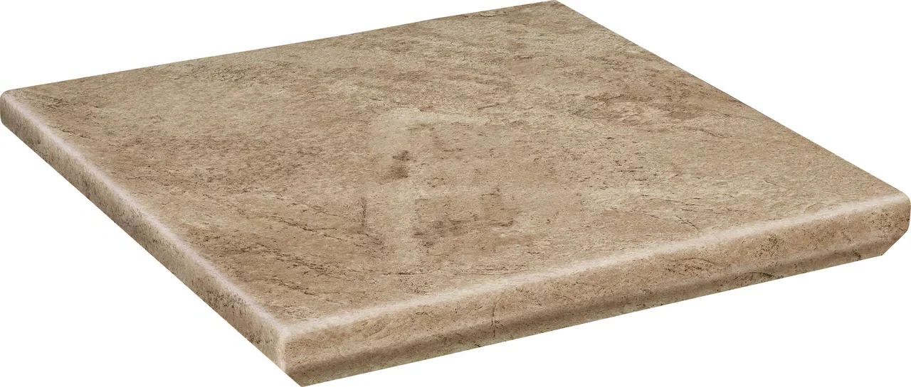 Ступень угловая для крыльца с капиносом Paradyz Mattone Beige 330х330х11 мм