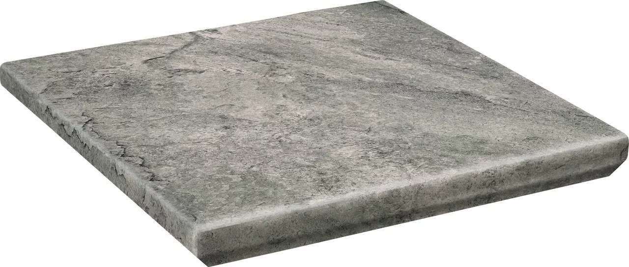 Ступень угловая для крыльца с капиносом Paradyz Mattone Grafit 330х330х11 мм