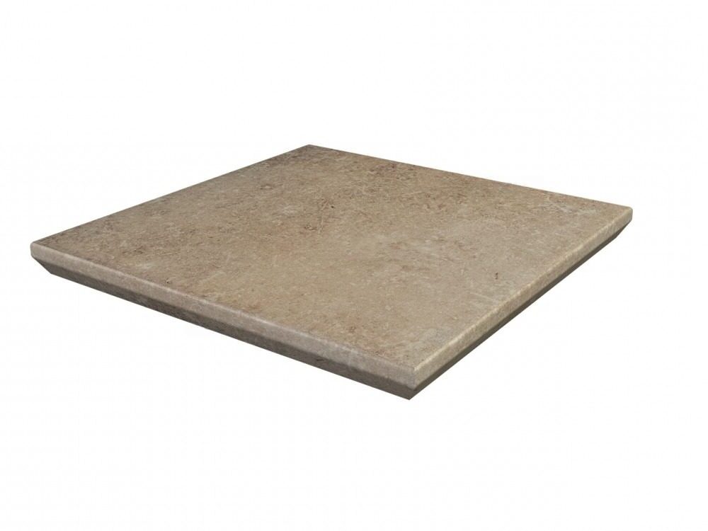 Ступень угловая для крыльца с капиносом Paradyz Ilario Beige 330х330х11 мм