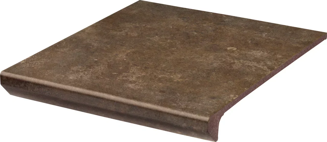 Ступень для крыльца с капиносом Paradyz Ilario Brown 330х300х11 мм