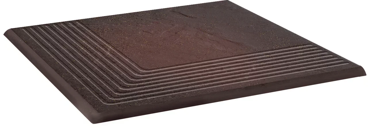 Угловая ступень для крыльца с насечкой Paradyz Semir Rosa 300х300х8.5 мм