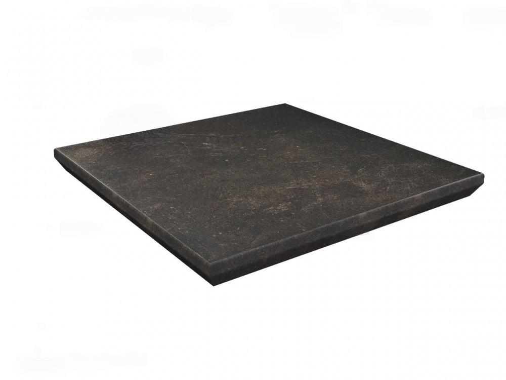 Ступень угловая для крыльца с капиносом Paradyz Scandiano Brown 330х330х11 мм