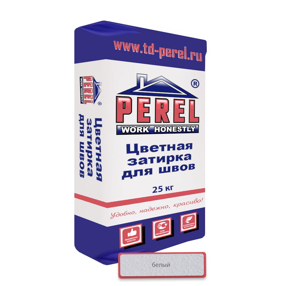 Белая затирочная смесь Perel 25 кг