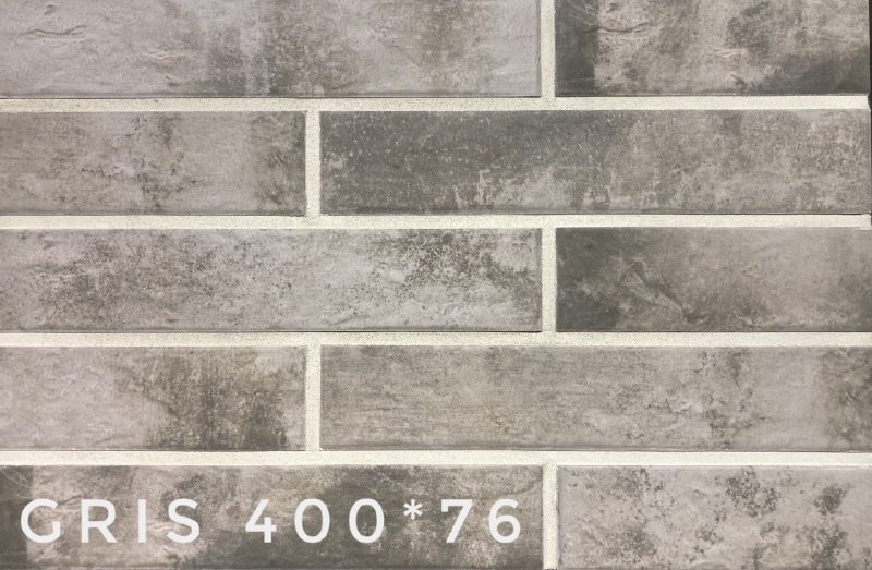 Облицовочная клинкерная плитка Khatam Gris 400х75х8 мм
