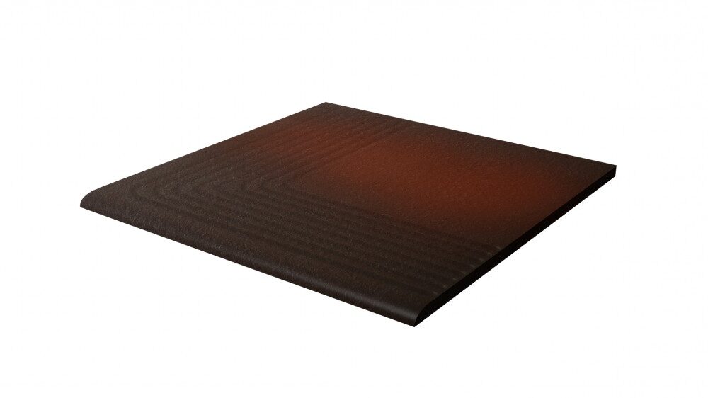 Угловая ступень для крыльца с насечкой Paradyz Cloud Brown Duro 300х300х8.5 мм