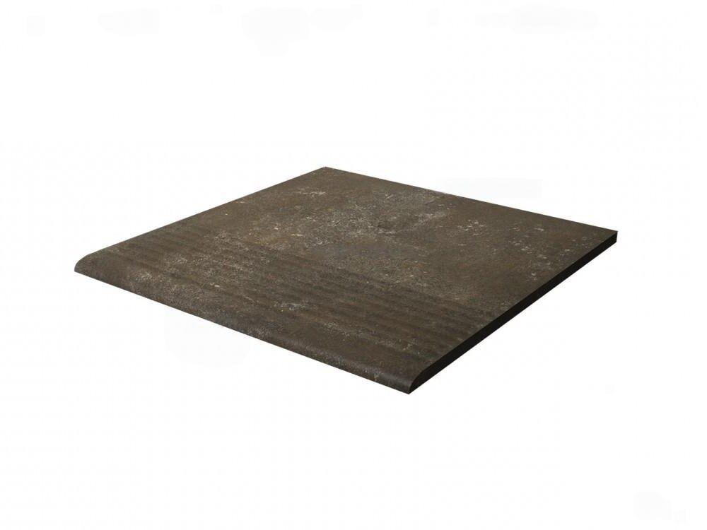 Ступень для крыльца с насечкой Paradyz Ilario Brown 300х300х8.5 мм