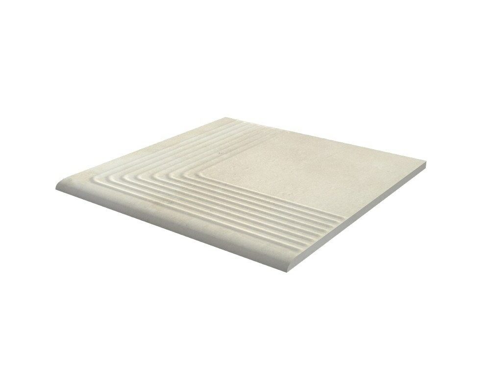 Ступень угловая для крыльца с насечкой Paradyz Scandiano Beige 300х300х8.5 мм
