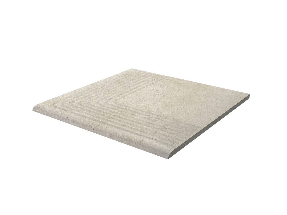 Ступень угловая для крыльца с насечкой Paradyz Viano Beige 300х300х8.5 мм