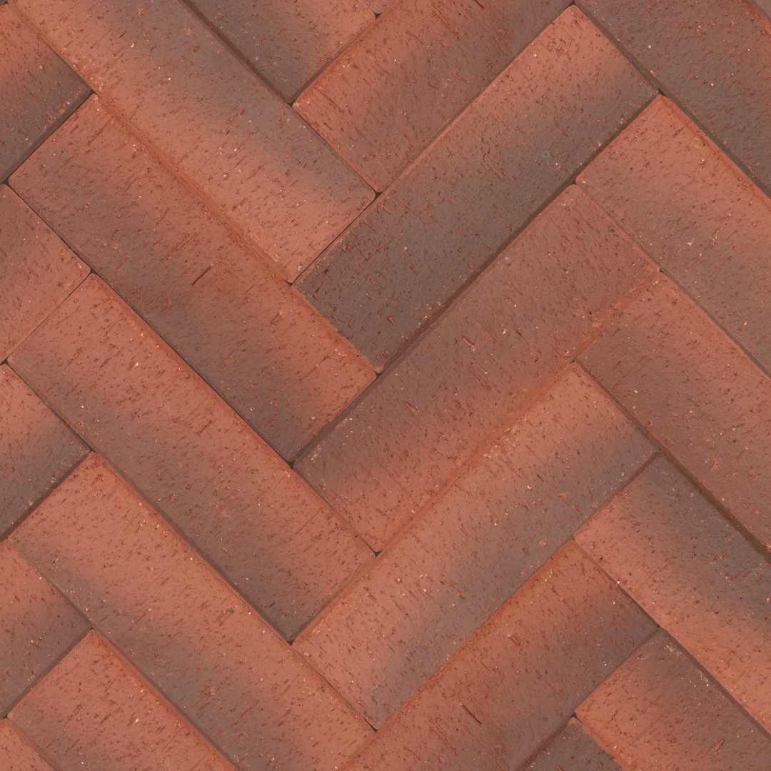 Брусчатка красная "Оксфорд" умбра лонг