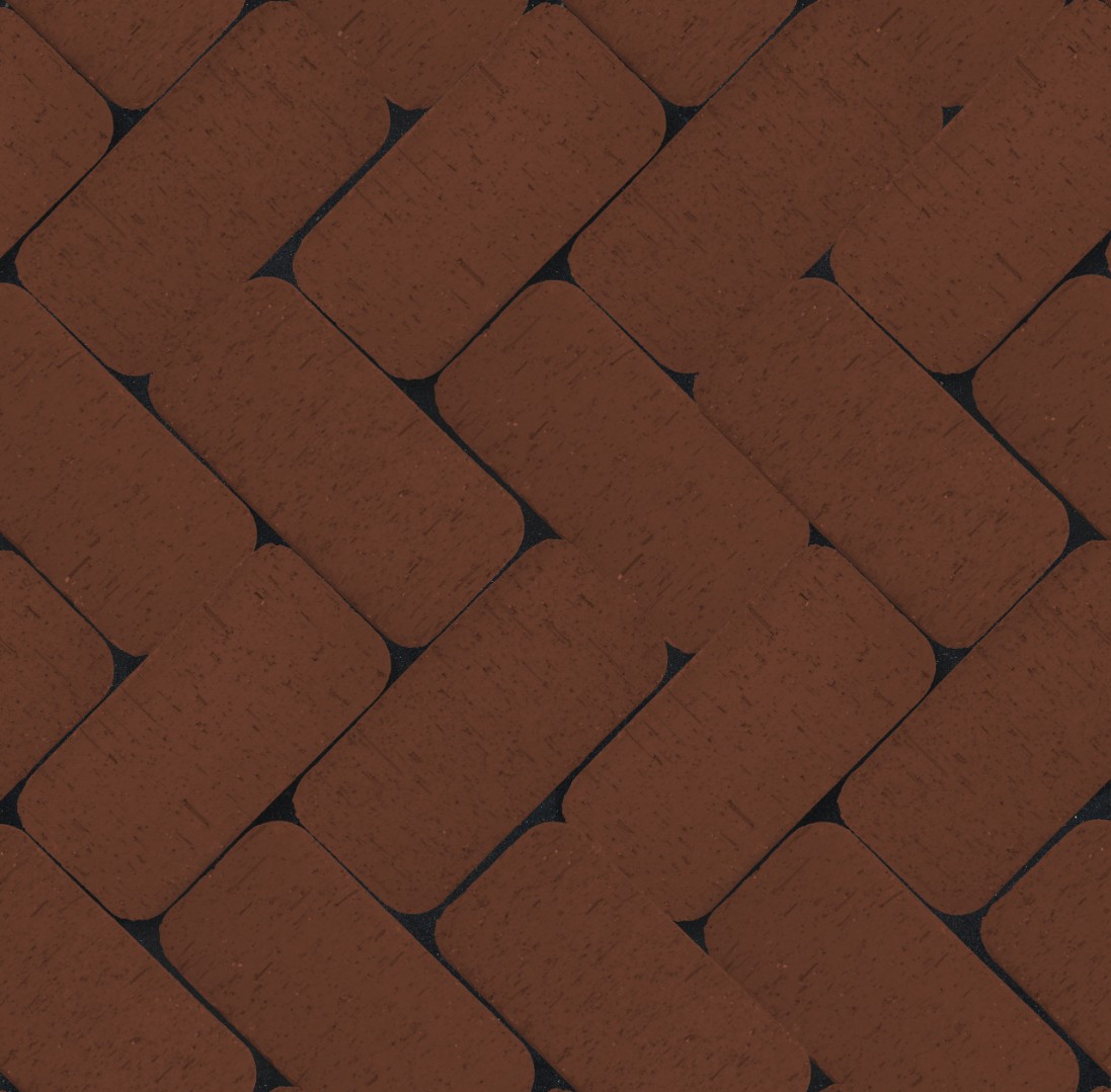 Брусчатка темно-красная "Эдинбург" классик R