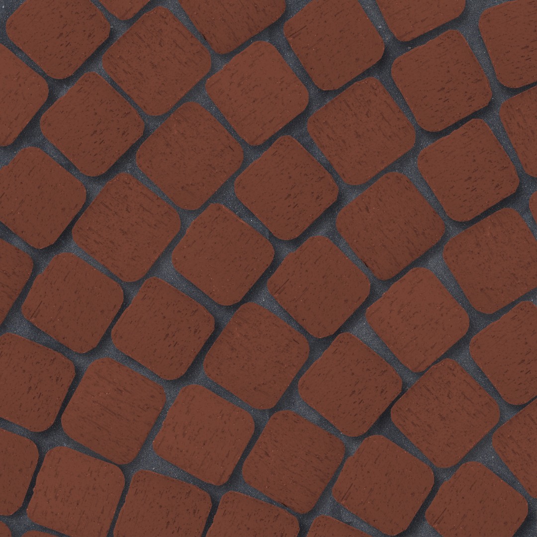 Брусчатка темно-красная "Эдинбург" квадро R (под распил)*